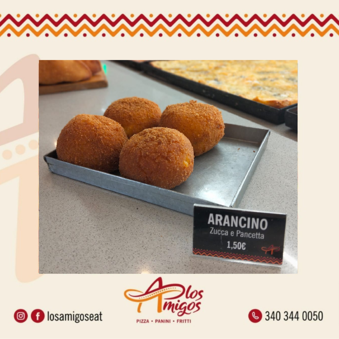 Arancino zucca e pancetta